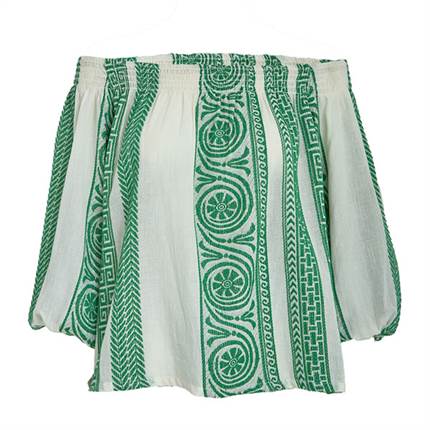 Minus Merilla off shoulder blouse - Palm green